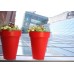 Květináč CUBE SLIM 28 cm, 8/12l, korálová DCUS280