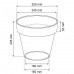 Prosperplast CUBE SHINE Kvetináč 25x22,1cm káva s mlékem DCUB250S