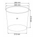 Květináč TUBUS SLIM BETON 25 cm, 9/15,5l, beton DTUS250B