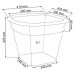Květináč GALEON 40 cm, 22l, grafit DBKK40