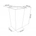 Prosperplast RATO SQUARE květináč 22cm, 16,3l, mocca DRTS225