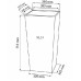 Prosperplast RATO SQUARE Květináč 40cm, 91,5l, umbra DRTS400