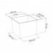 Prosperplast RATO SQUARE květináč 22cm, 16,3l, mocca DRTS225