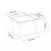 Květináč RATO SQUARE SET 22 cm samozavl. 8/16,3l, ratan antracit DRTS225S