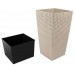 Prosperplast RATO SQUARE květináč 22cm, 16,3l, mocca DRTS225