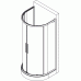 POLYSAN LUCIS LINE půlkruhová sprchová zástěna 900x900mm, čiré sklo