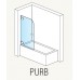 RONAL PURB Pur jednodílná vanová zástěna, 85cm, vlevo, chrom/satén PURBG08501049