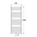 KORADO KORALUX LINEAR Comfort Koupelnový radiátor KLTM 1500.750 white RAL 9010