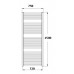 Korado KORALUX LINEAR Classic Koupelnový radiátor KLC 1500.750 white RAL 9016
