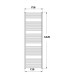 Korado KORALUX LINEAR Classic Koupelnový radiátor KLC 1820.750 white RAL 9016
