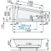 Santech Vana VIKY 1500 x 800 mm, pravá