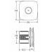 CATA X-MART 15T koupelnový ventilátor axiální s časovačem, 25W, potrubí 150mm, nerez 01061000