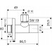 SCHELL STILE Rohový regulační ventil 1/2"x3/8", chrom 053760699