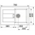 Franke Sirius SID 611-78, 780x500 mm, tectonitový dřez bílá led 114.0282.223