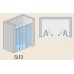 RONAL SLF2 Swing-Line F dvoudílné skládací dveře, 180cm, chrom/Cristal perly SLF218005044