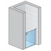 RONAL SLM1 Mobility dveře v poloviční výšce, pravé, 100cm, aluchrom/mastercarré SLM1D10005030