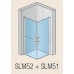 RONAL SLM5 Mobility dveře v 1/2 rozdělené, pravý, 90cm, aluchrom/Cristal perly SLM52D0905044