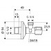 SCHELL COMFORT Pračkový ventil, chrom 1/2"x3/4" 033000699