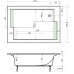 TEIKO Varadero vana 170 x 75 x 49,5 cm, akrylátová, bílá V112170N04T13001