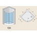 RONAL TER TOP-Line čtvrtkruh 75-90cm, R50, matný elox/Cristal perly TER50SM10144