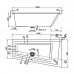 Vagnerplast CAVALLO vana 160x90x45 levá VPBA169CAV3LX-01/NO