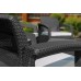 G21 MOANA FAMILY Zahradní nábytek imitace ratanu, černý 60023126