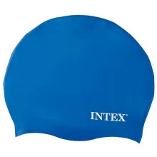INTEX Silikonová plavecká čepice, modrá, věk 8+ 55991