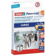TESA Powerstrips Large, velké oboustranné proužky na připevňování, bílé, nosnost 2kg 58000-00133-01
