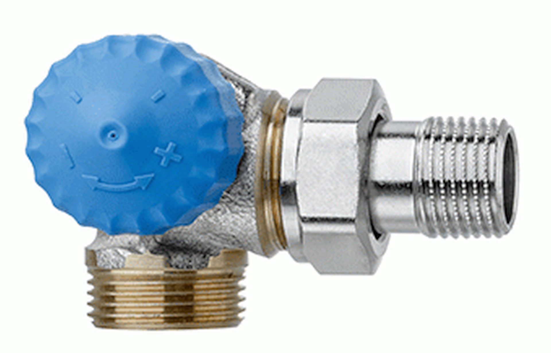 HEIMEIER radiátorový ventil samotížný DN 15-3/4" úhlový, levý, vnější závit 2343-02.000