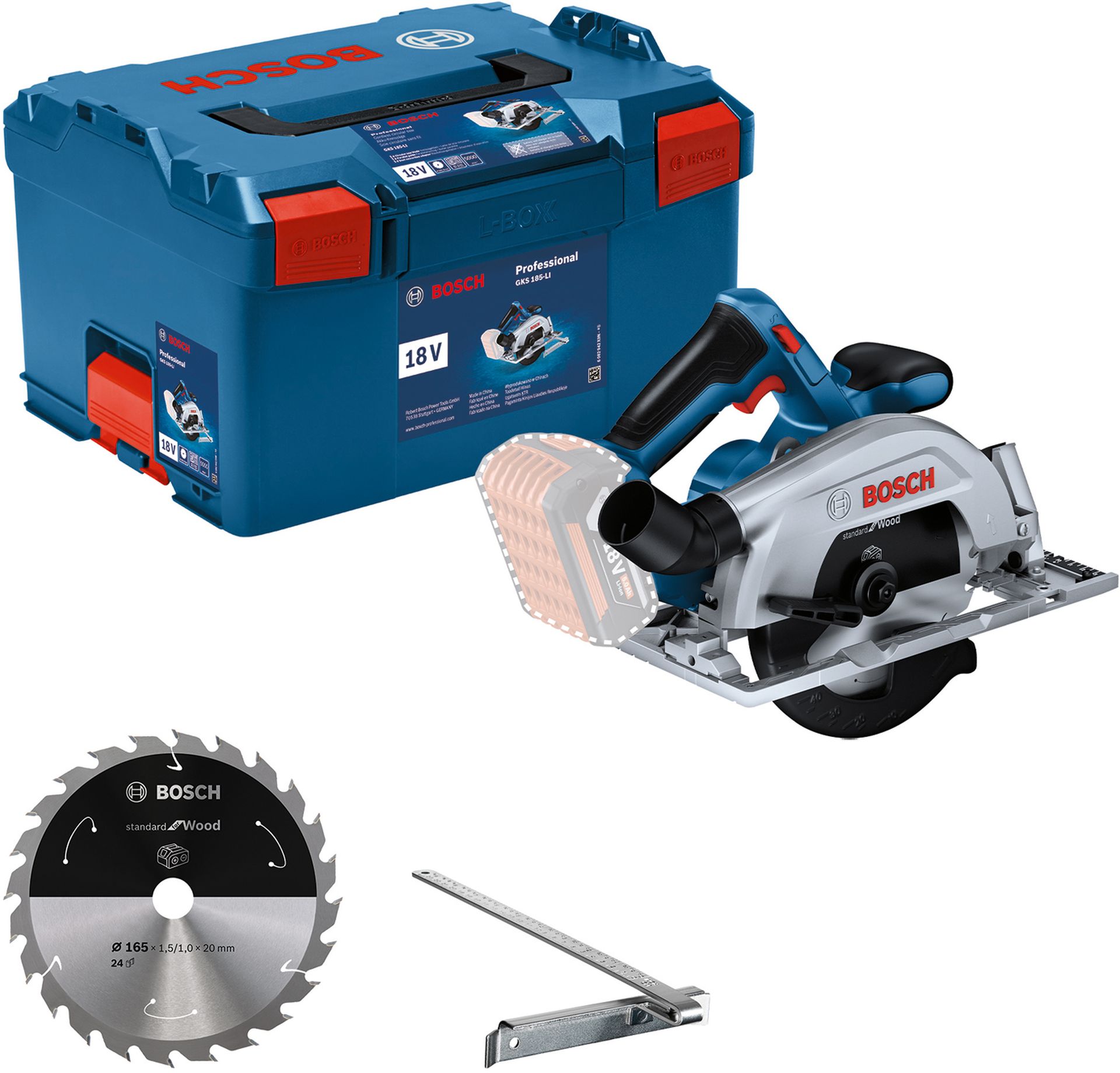 BOSCH GKS 185-Li Akumulátorová okružní pila, L-boxx (solo) 06016C1224