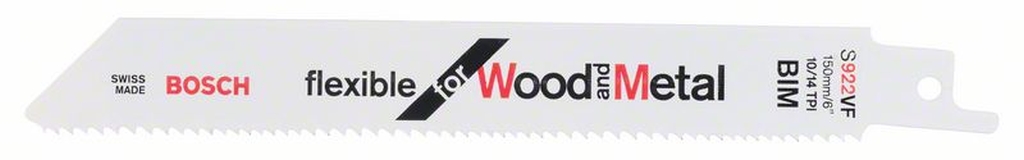 BOSCH Pilový plátek pro ocasky S 922 VF Flexible for Wood and Metal, 5 ks 2608656017
