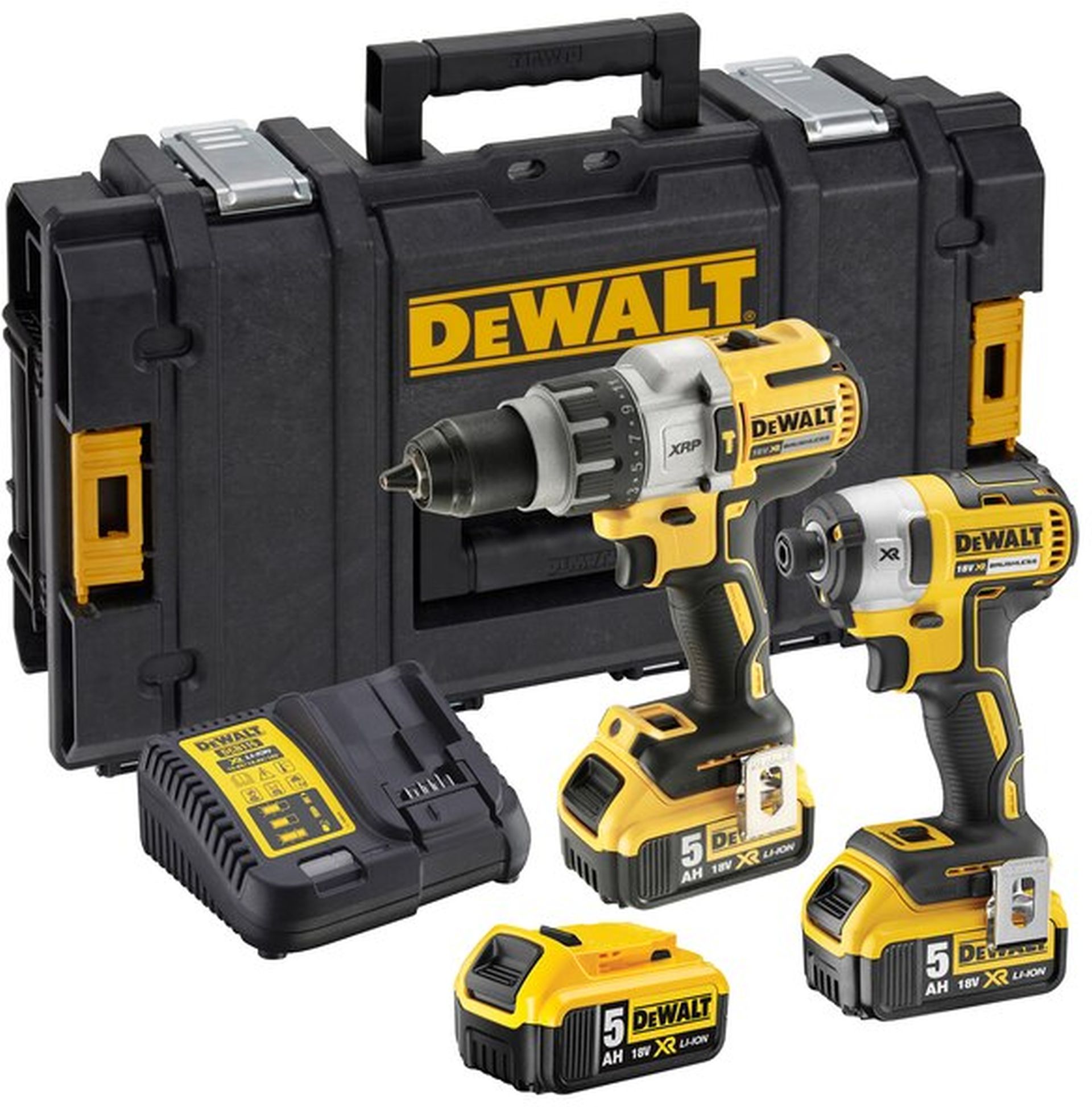 DeWALT DCK276P3 18V Sada aku nářadí XR Li-Ion DCD996 + DCF887 3x 5,0Ah