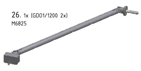 ROLTECHNIK vzpěra ke sprchovému koutu ZY-Z5405B M6825