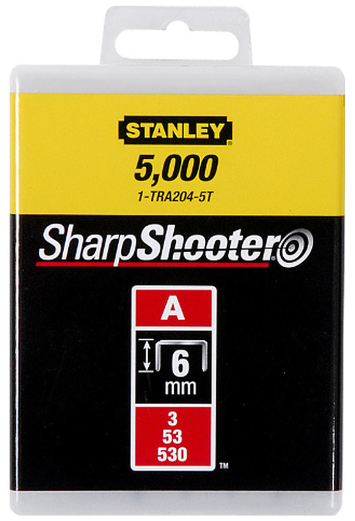 STANLEY 1-TRA204-5T Spony standardní typ A 5/53/530 - 6mm/1/4", 5000ks
