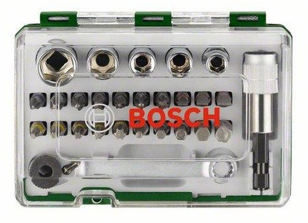 BOSCH 27dílná sada šroubovacích hrotů a nástrčných klíčů s ráčnou Extra Hard 2607017562