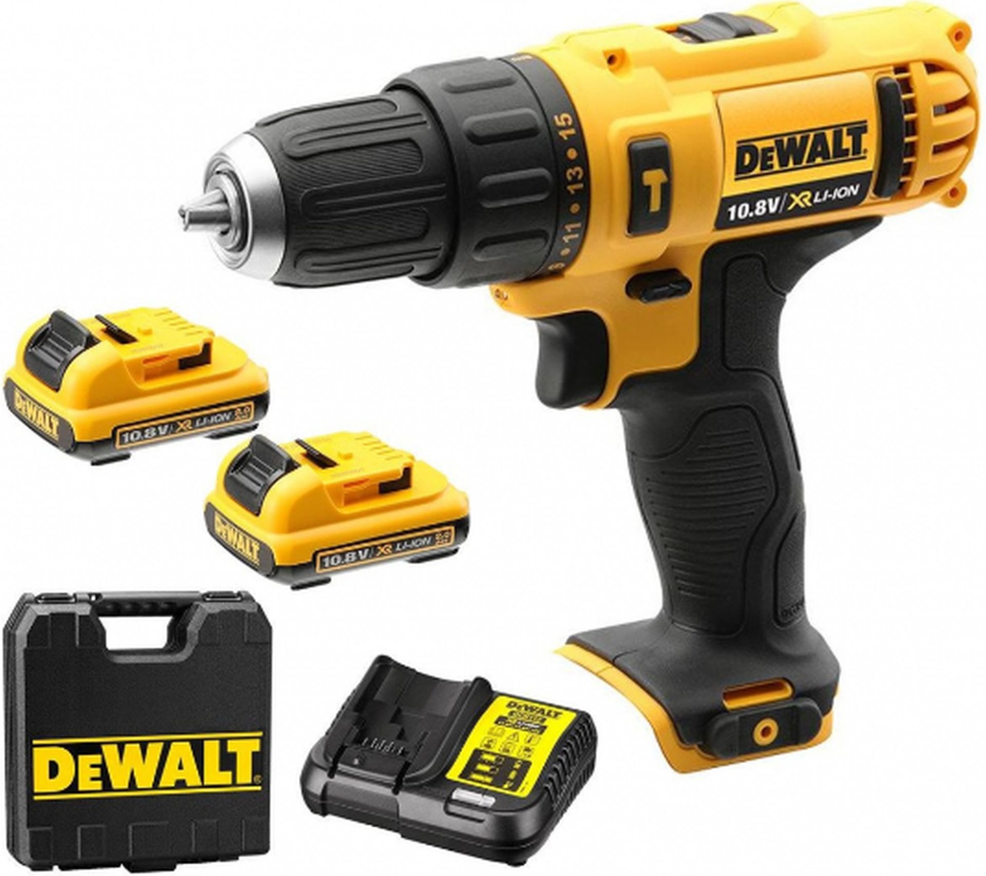 DeWALT DCD716D2 Aku příklepová vrtačka (30Nm/10,8V/2x2,0Ah) kufr