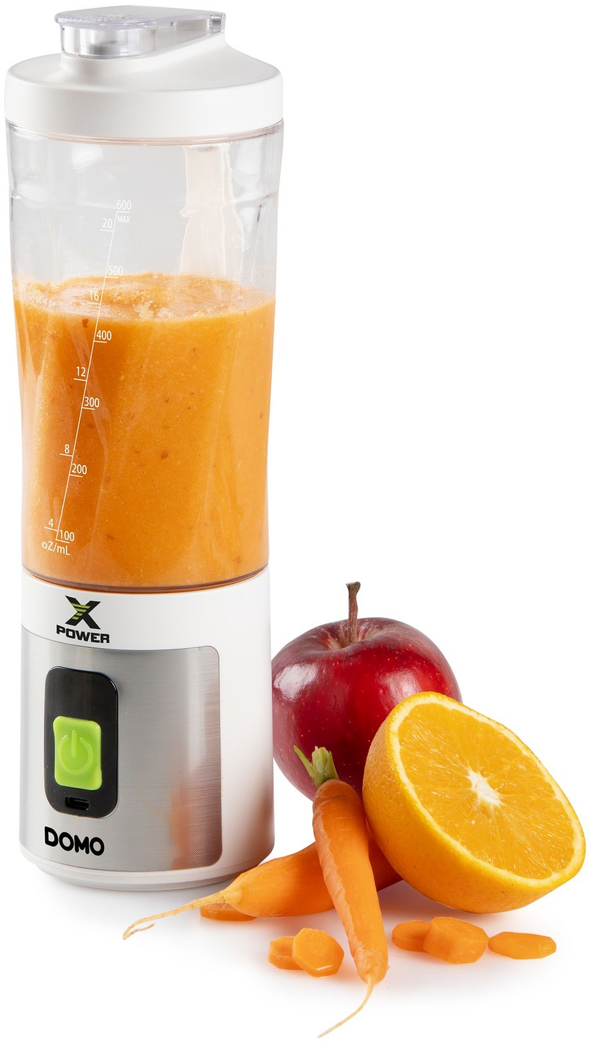 DOMO Aku smoothie mixér X-Power to go 120W, bílý DO752BL